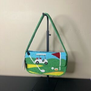 American & Beyond | Golf Enthusiasts Themed Beaded Shoulder Bag ⛳️☀️